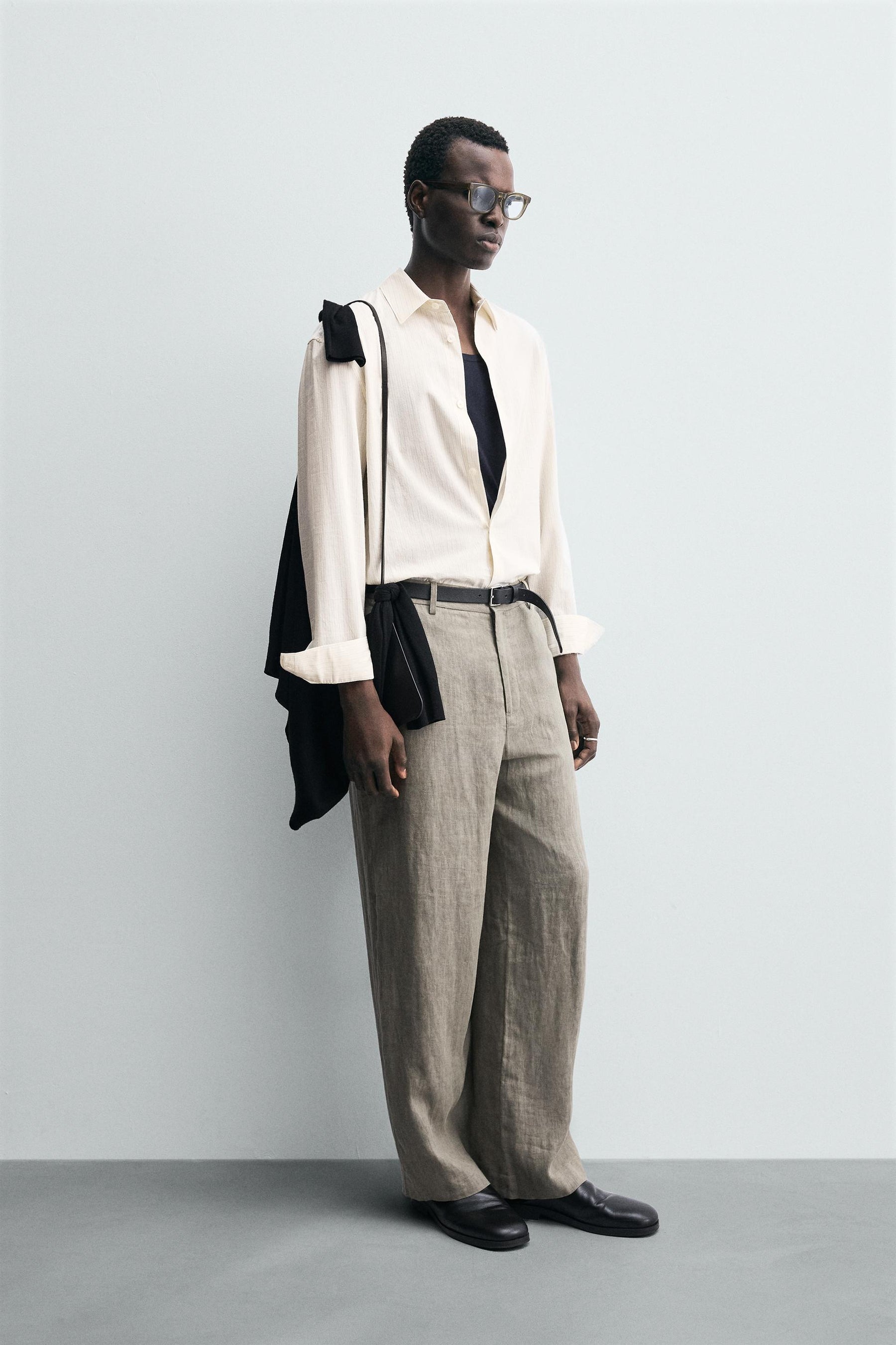 STRIPED COTTON-VISCOSE SHIRT - Image 4