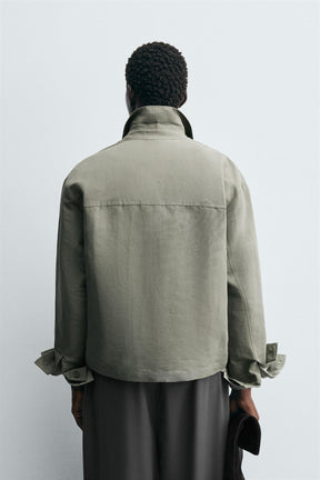 BOXY FIT OVERSHIRT WITH POCKETS - Image 3
