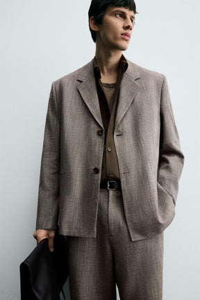 TEXTURED SUIT BLAZER - Image 6