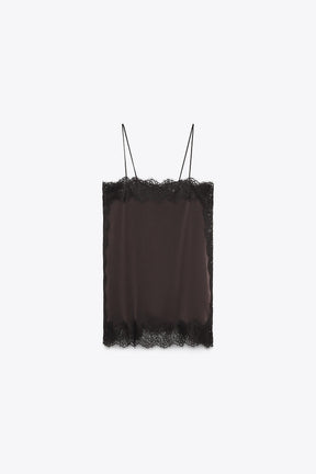 Satin-Spitzentop