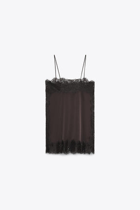 Satin-Spitzentop