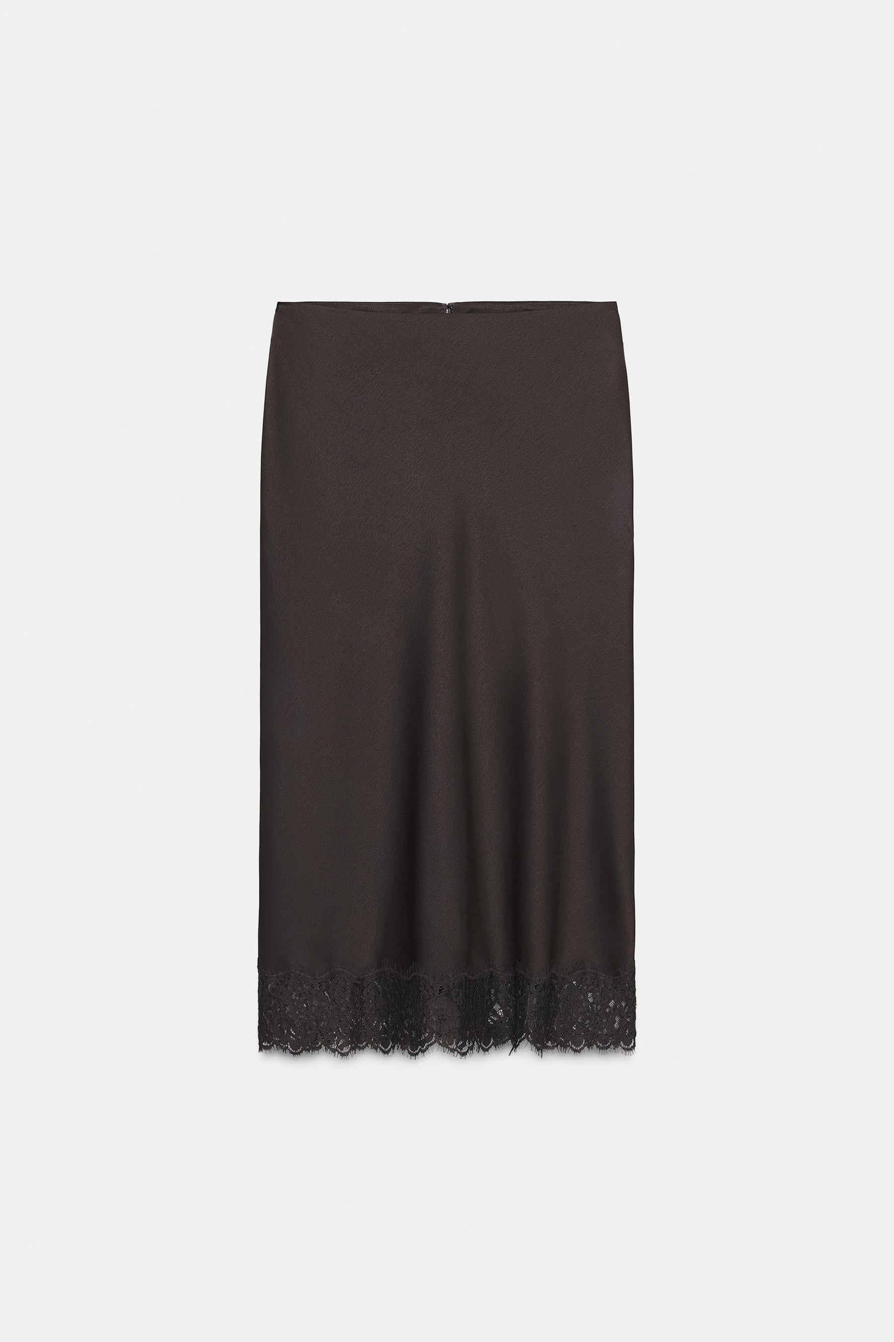 Satin Lace Skirt