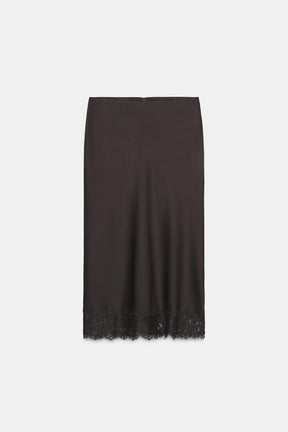 Satin Lace Skirt