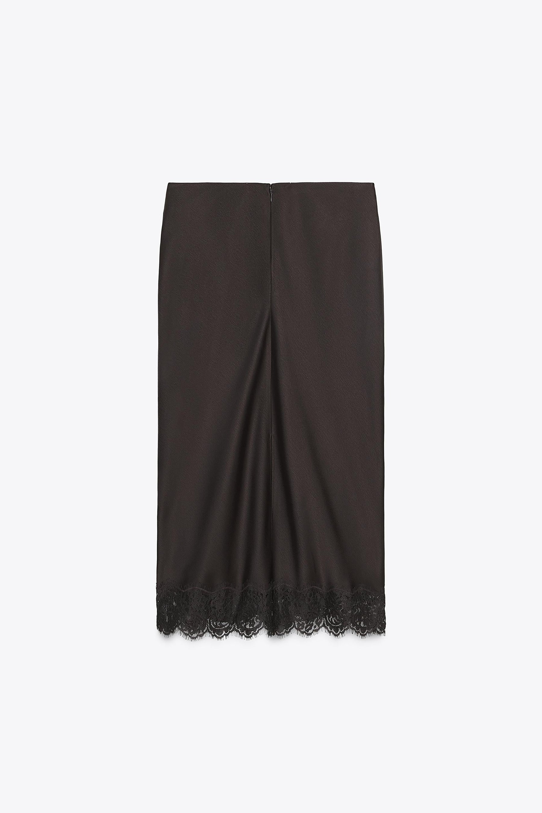 Satin Lace Skirt