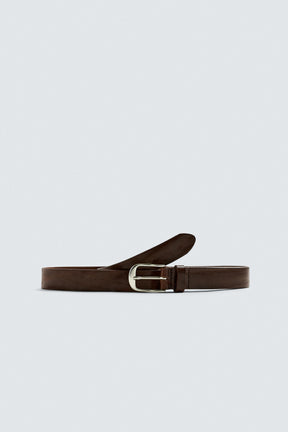 CRINKLED EFFECT LEATHER BELT - Image 3