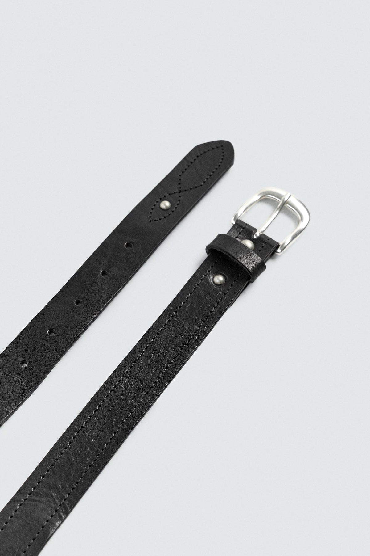 STUDDED LEATHER BELT - Image 2