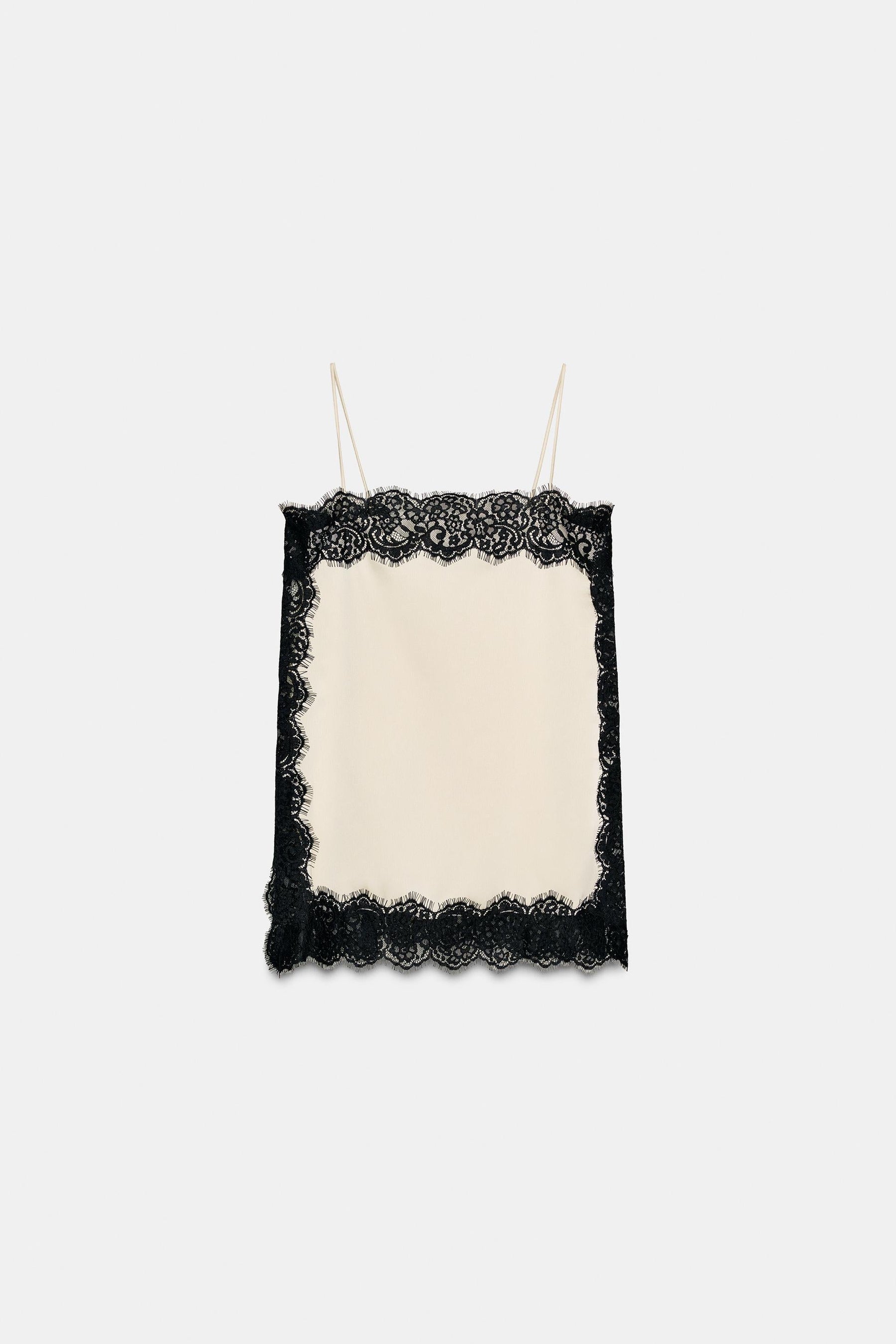 Satin lace top