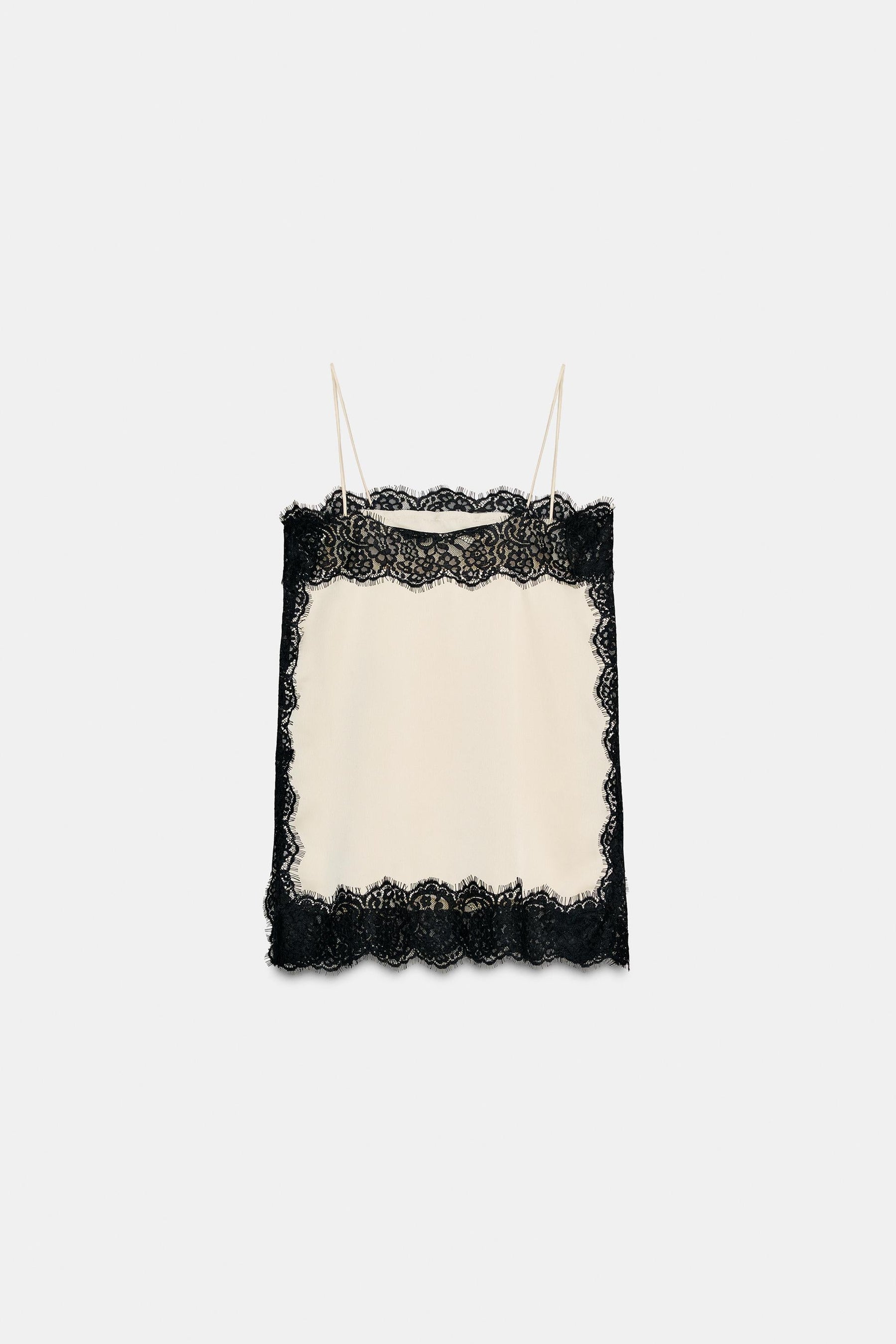 Satin lace top