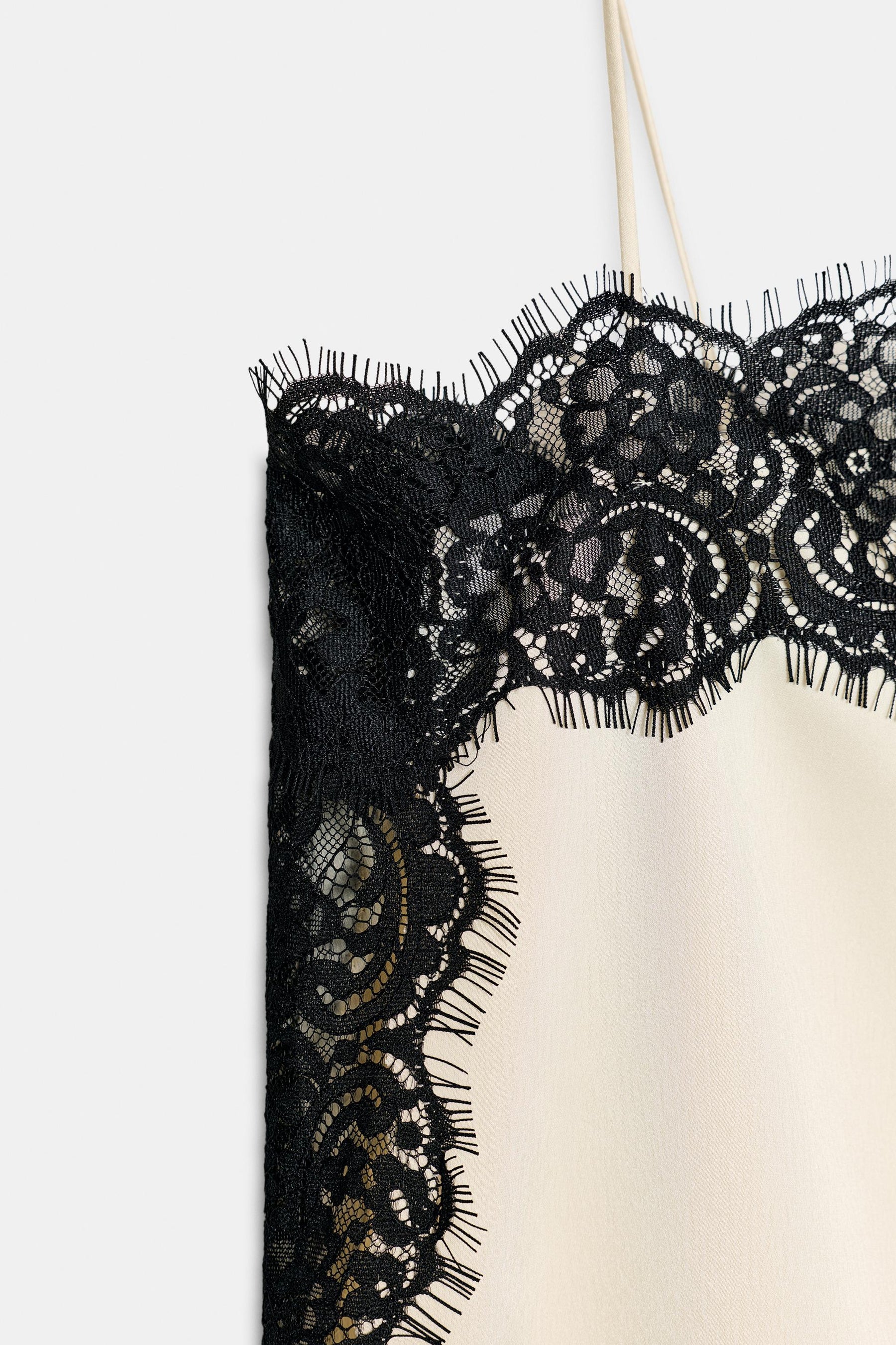 Satin lace top