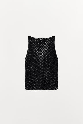 BEADED TEXTURED KNIT TOP