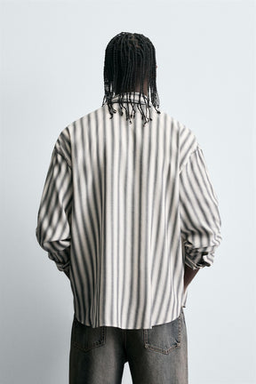 STRIPED COTTON-VISCOSE SHIRT - Image 3