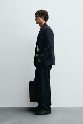 TEXTURED REGULAR FIT BLAZER - Image 4