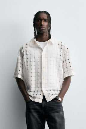 JACQUARD NEEDLE-PUNCH SHIRT - Image 2