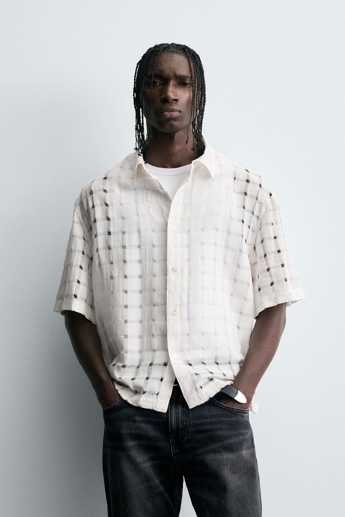 JACQUARD NEEDLE-PUNCH SHIRT - Image 2