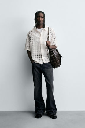 JACQUARD NEEDLE-PUNCH SHIRT - Image 1