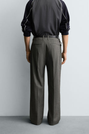 HERRINGBONE FLARE FIT TROUSERS - Image 3
