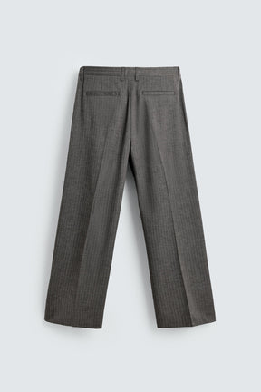 HERRINGBONE FLARE FIT TROUSERS - Image 8