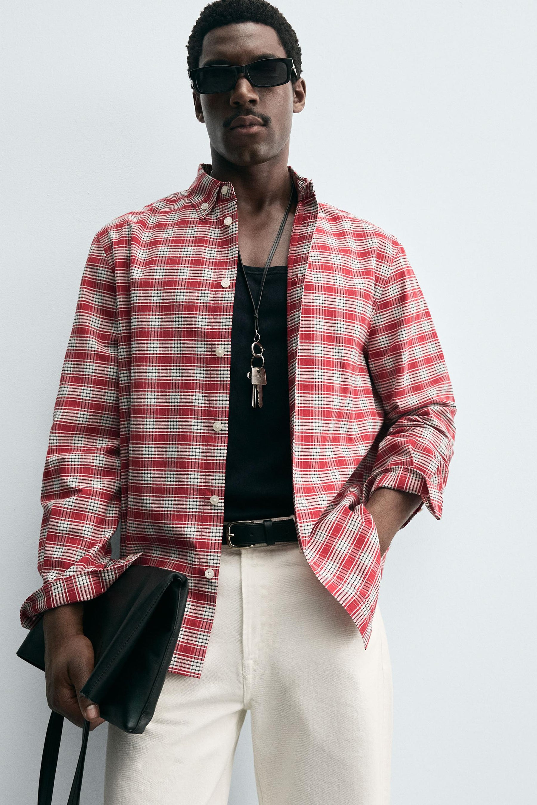 CHECK BUTTON-DOWN COLLAR SHIRT - Image 5