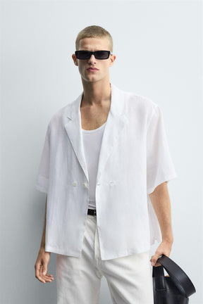 100% LINEN KIMONO SHIRT - Image 2