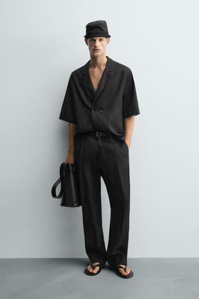 100% LINEN KIMONO SHIRT - Image 1