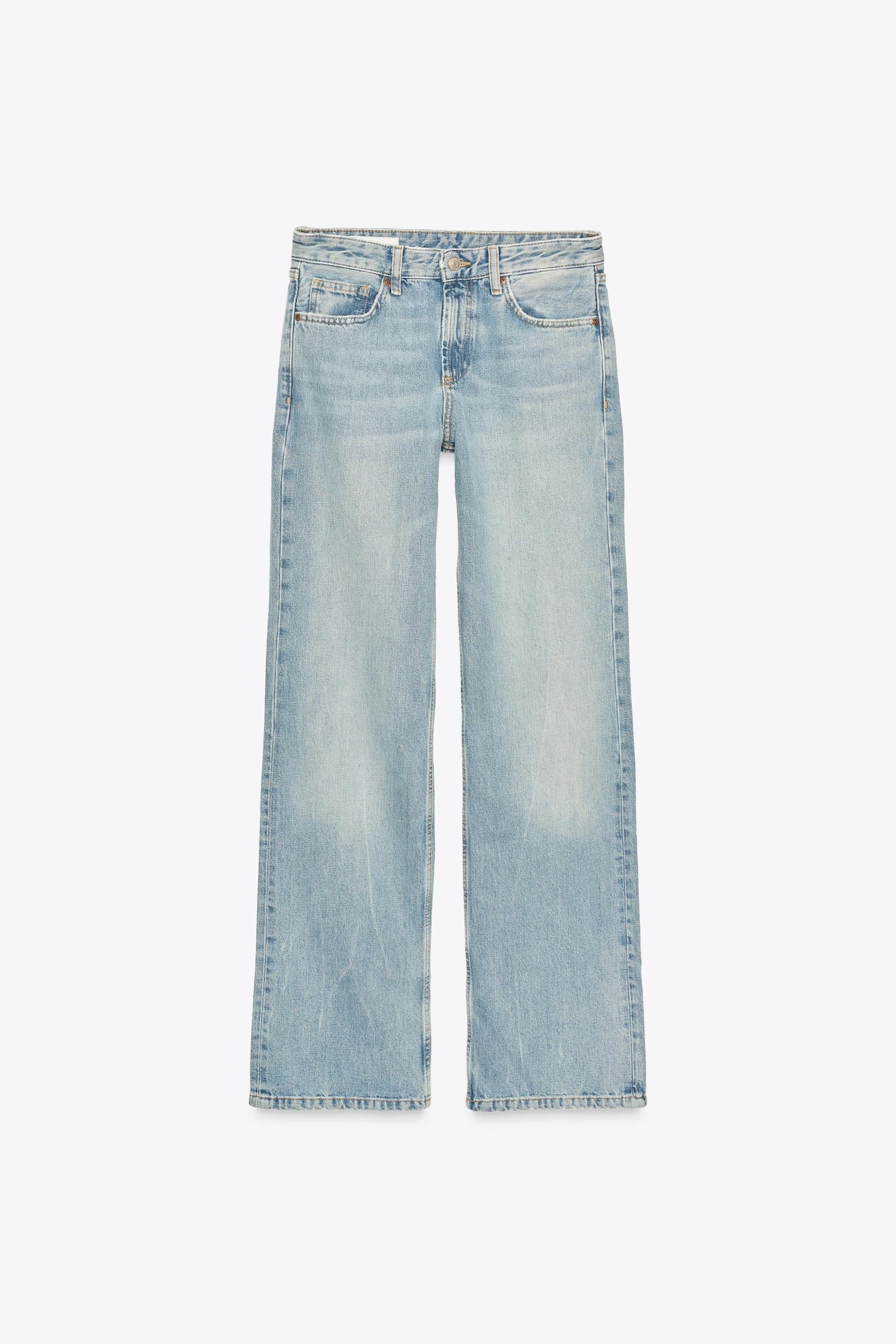 Wide-Leg Mid-Waist Jeans