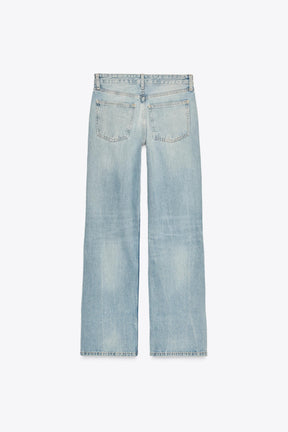 Wide-Leg Mid-Waist Jeans