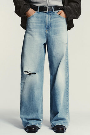 MID-WAIST BAGGY JEANS