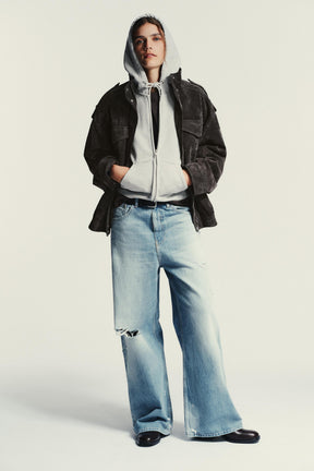 MID-WAIST BAGGY JEANS