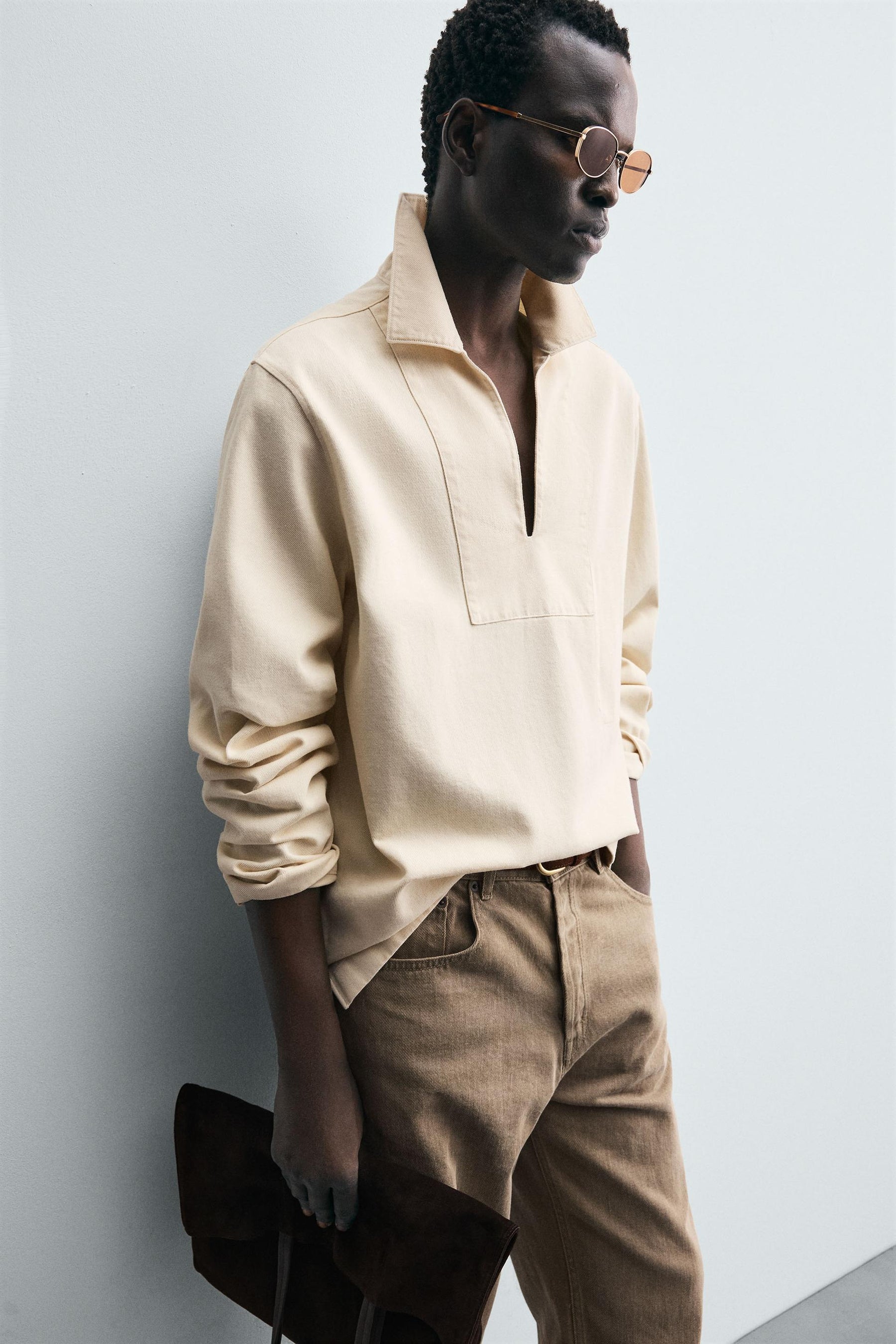 WASHED TEXTURED OVERSHIRT - Image 5