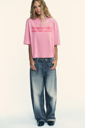 Faded-effect T-shirt