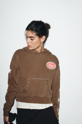 SLOGAN PRINT HOODIE