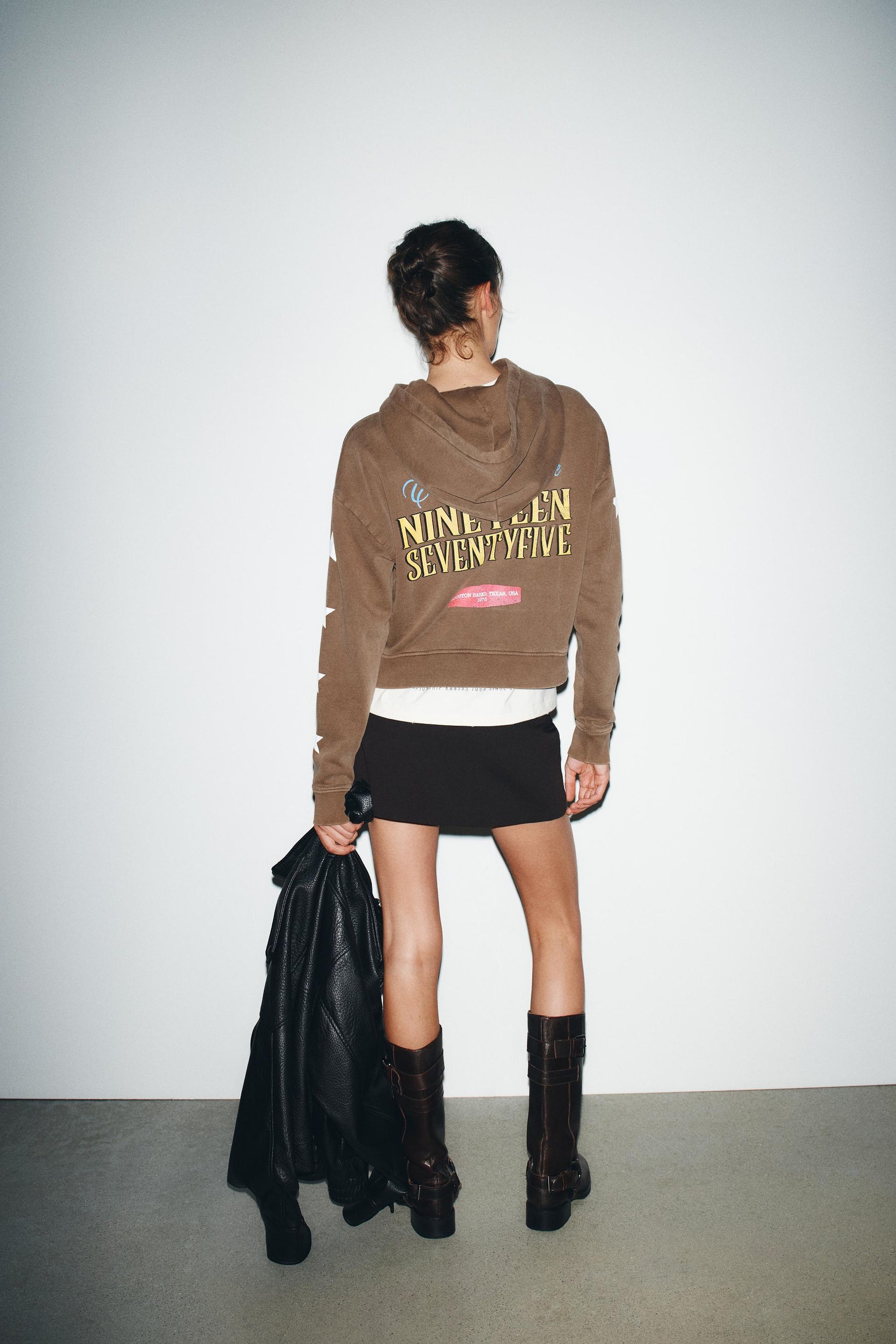 SLOGAN PRINT HOODIE