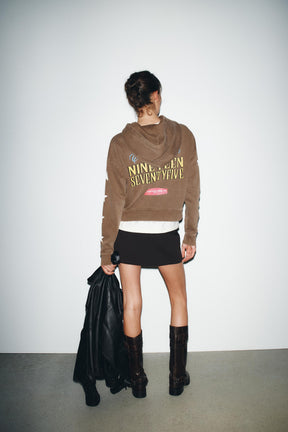 SLOGAN PRINT HOODIE