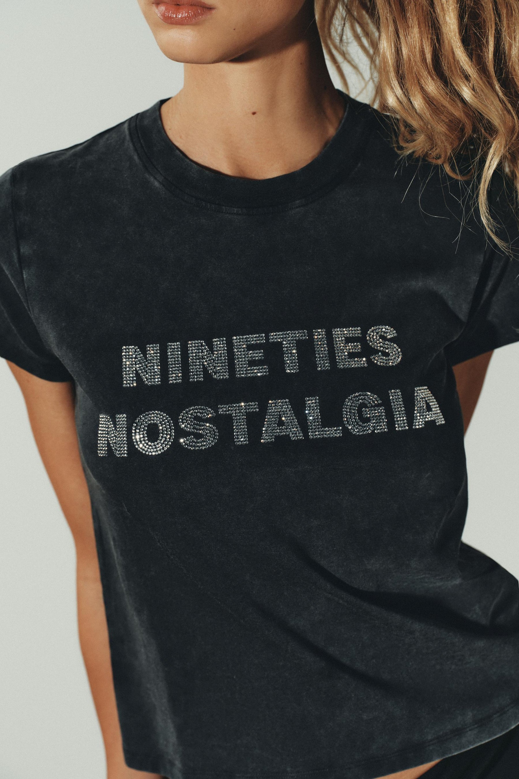 Washed Slogan Shirt