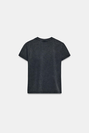 Washed Slogan Shirt