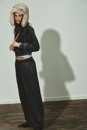 WASHED CARROT TROUSERS