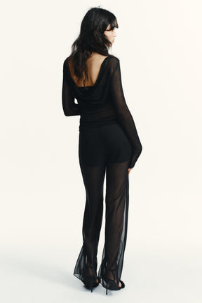 Semi-Sheer Flowing Trousers