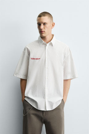 EMBROIDERED STRIPED SHIRT - Image 2