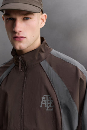 Fußballjacke mit Farbblock-Design