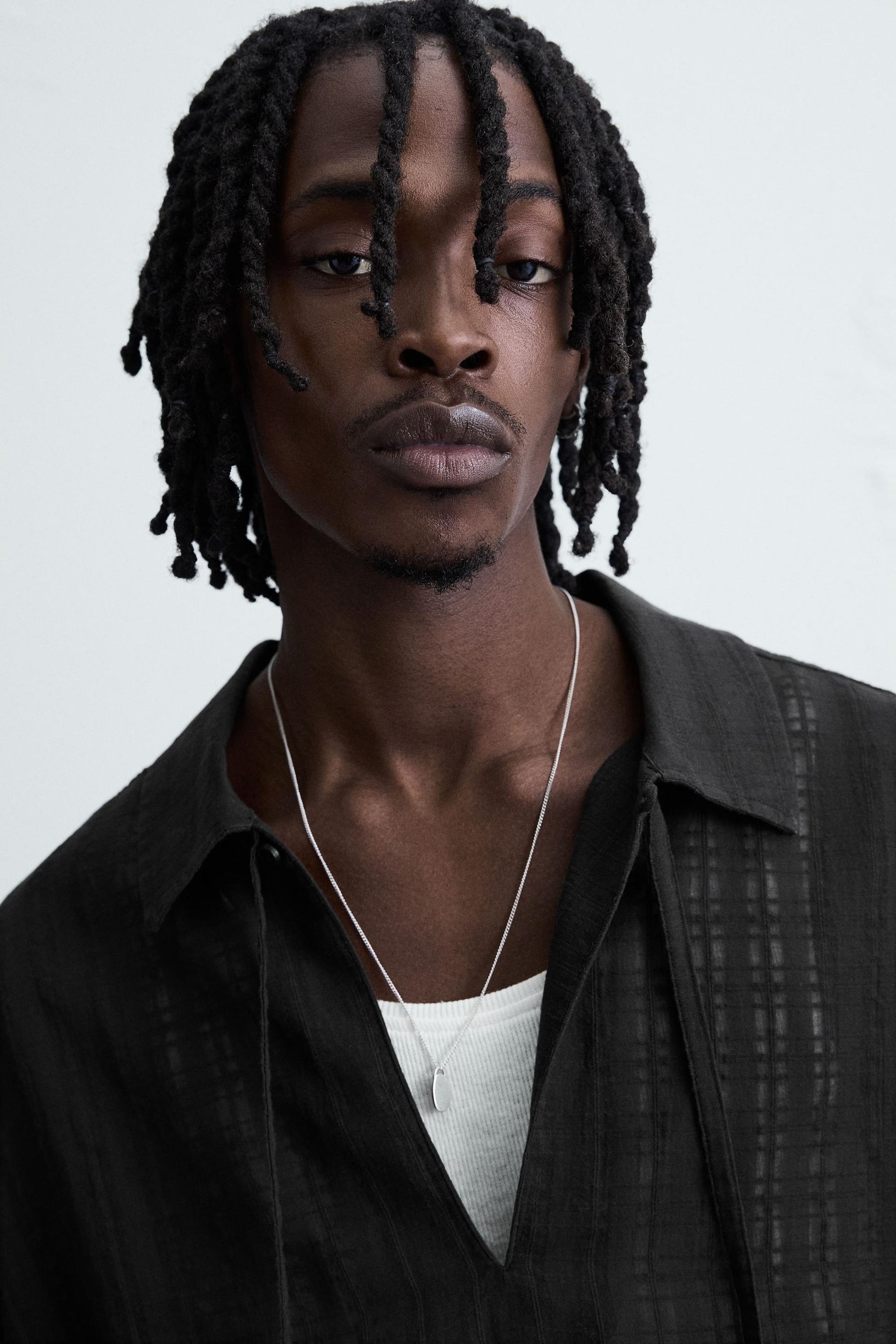 TEXTURED SEMI-SHEER POLO SHIRT - Image 5