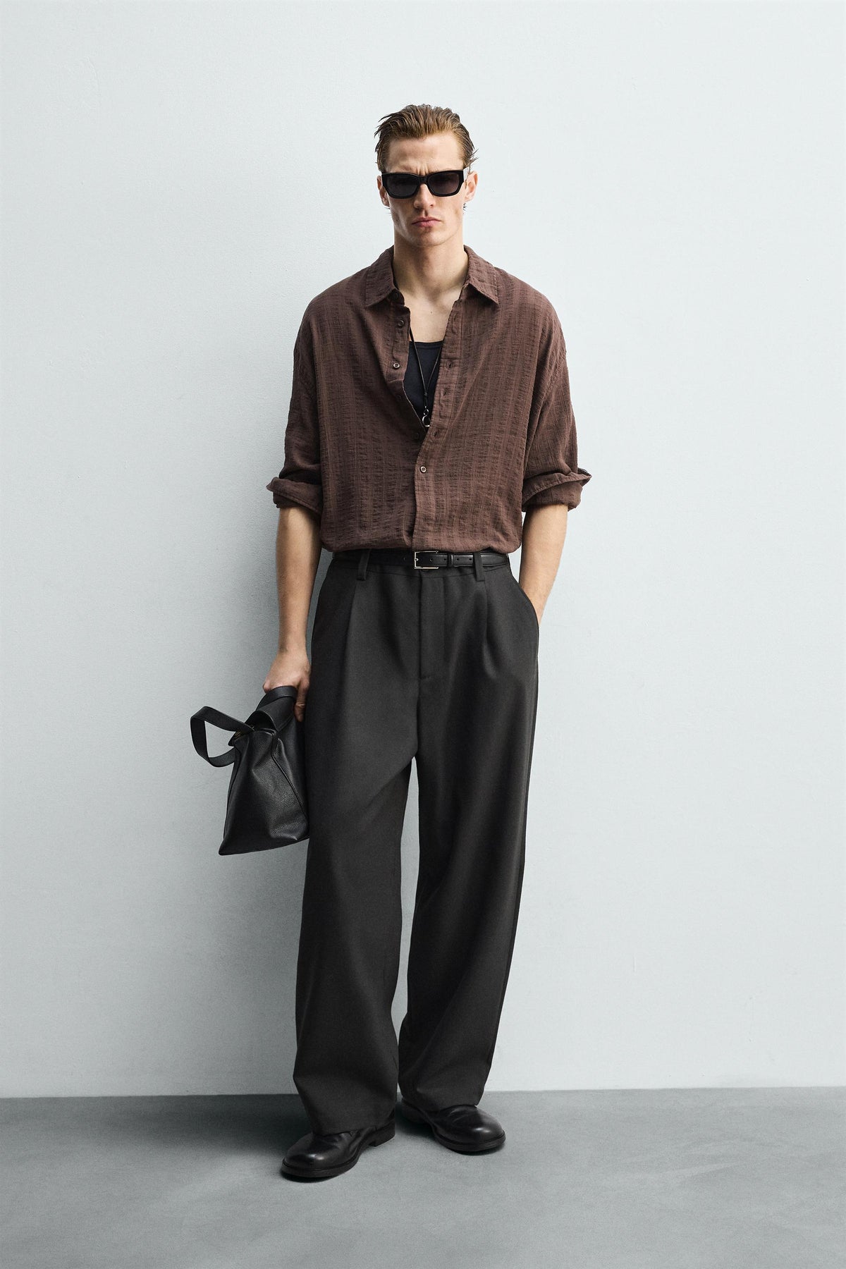 TEXTURED CHECK SHIRT - Image 1