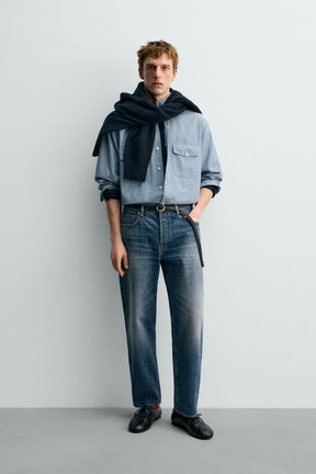CHAMBRAY DENIM SHIRT AARON LEVINE X - Image 1