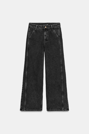 High-waist culottes jeans