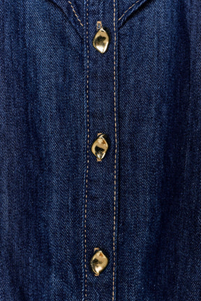 Denim Shirt with Ruffles