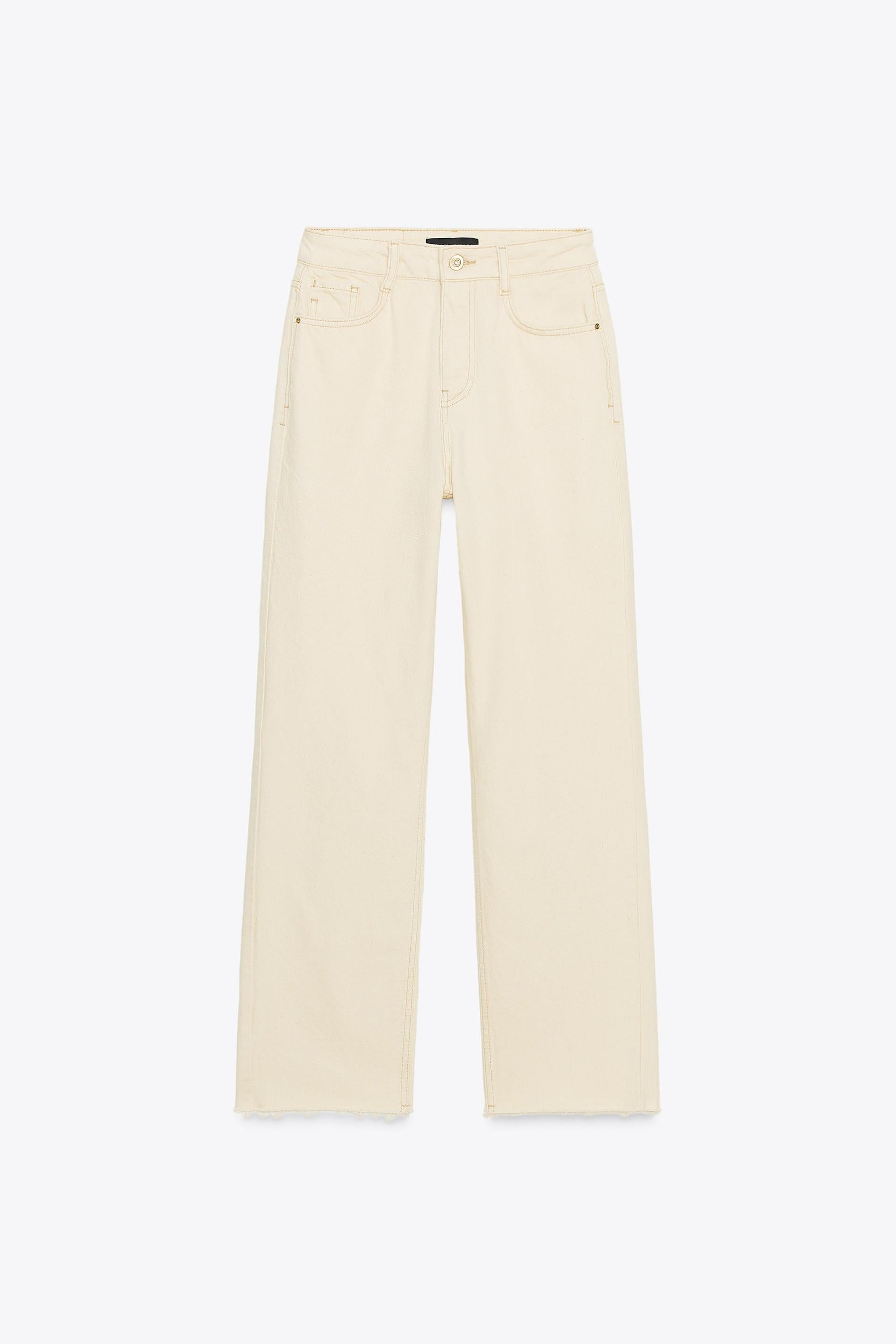STRAIGHT ANKLE HIGH-WAIST JEANS