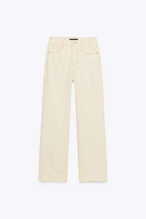 STRAIGHT ANKLE HIGH-WAIST JEANS