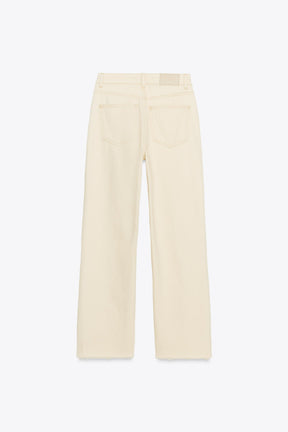 STRAIGHT ANKLE HIGH-WAIST JEANS