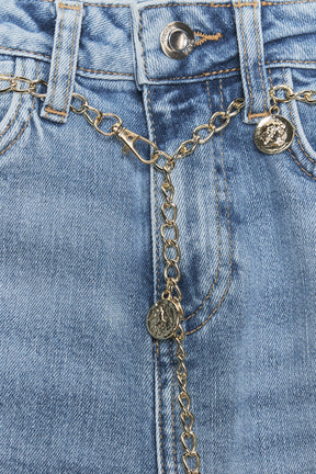 High-waist bootcut jeans