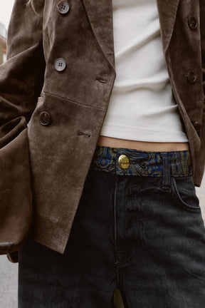 Jacquard-Jeans mit mittelhohem Bund