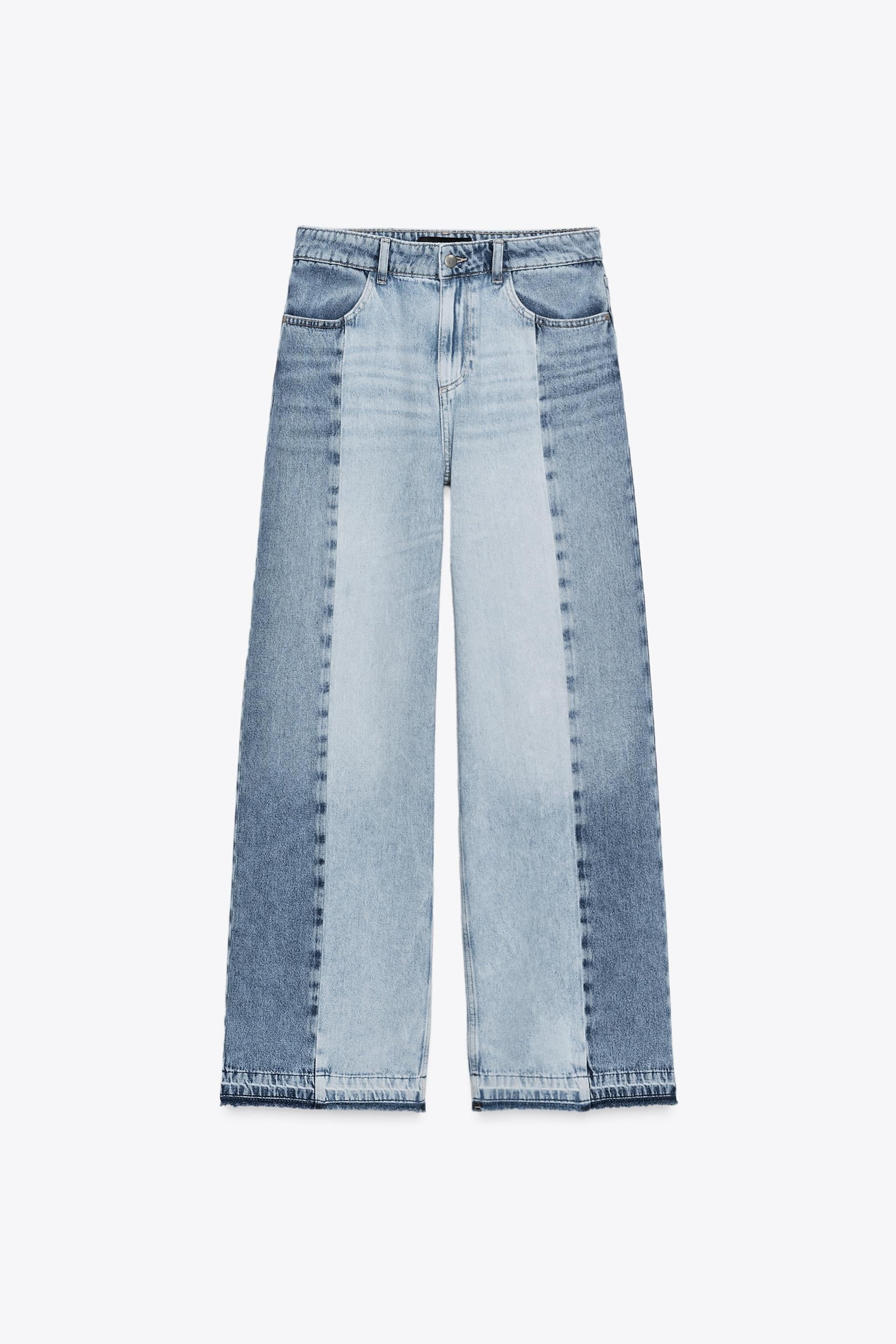 Wide-leg high-waist jeans